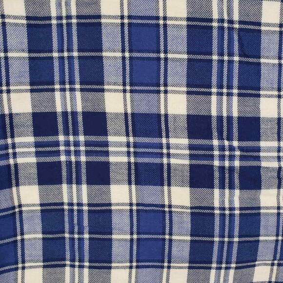 LL Bean Button Down Shirt Women’s Size Large L Plaid Blue Sherpa Lined Fleece - Picture 4 of 12